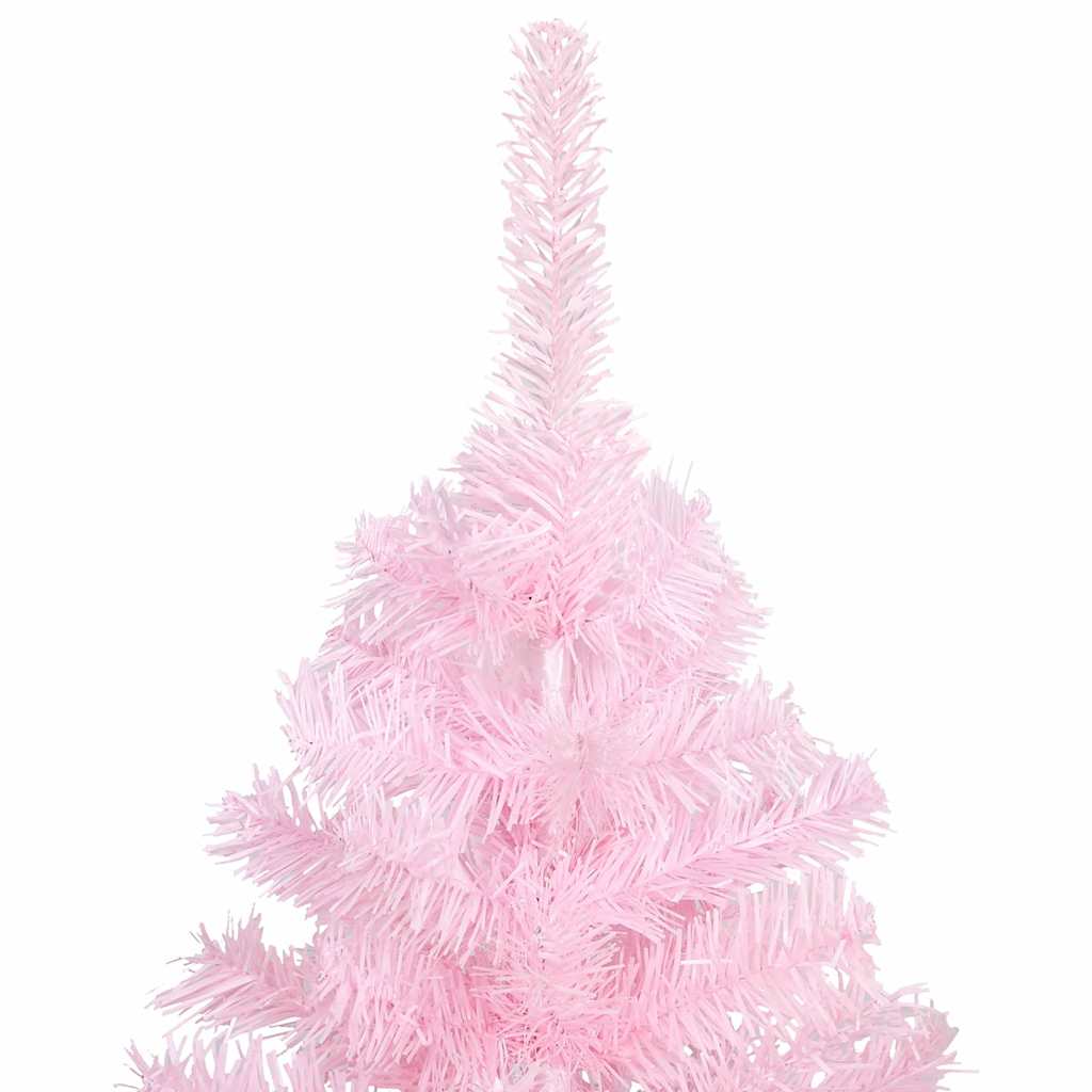 Albero di Natale Preilluminato con Palline Rosa 120 cm PVC 3077497