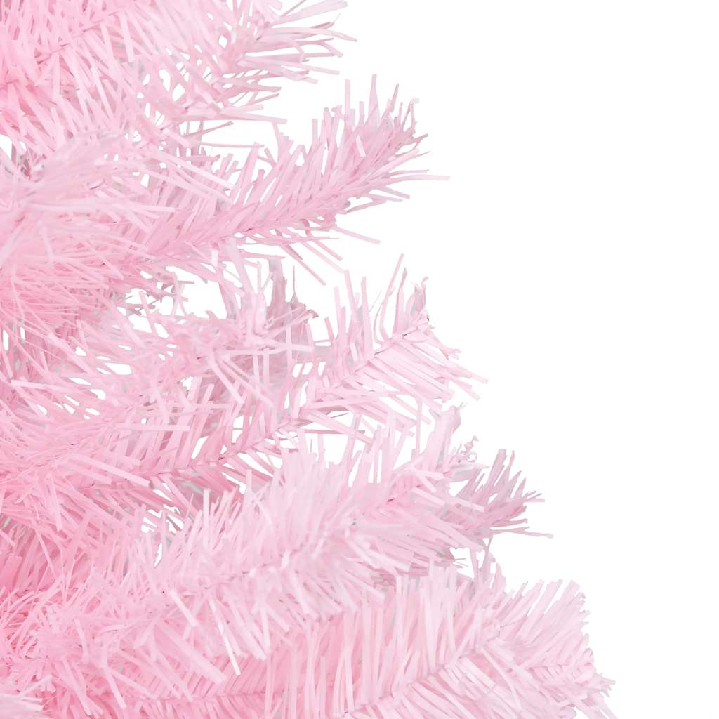 Albero di Natale Preilluminato con Palline Rosa 180 cm PVC 3077499