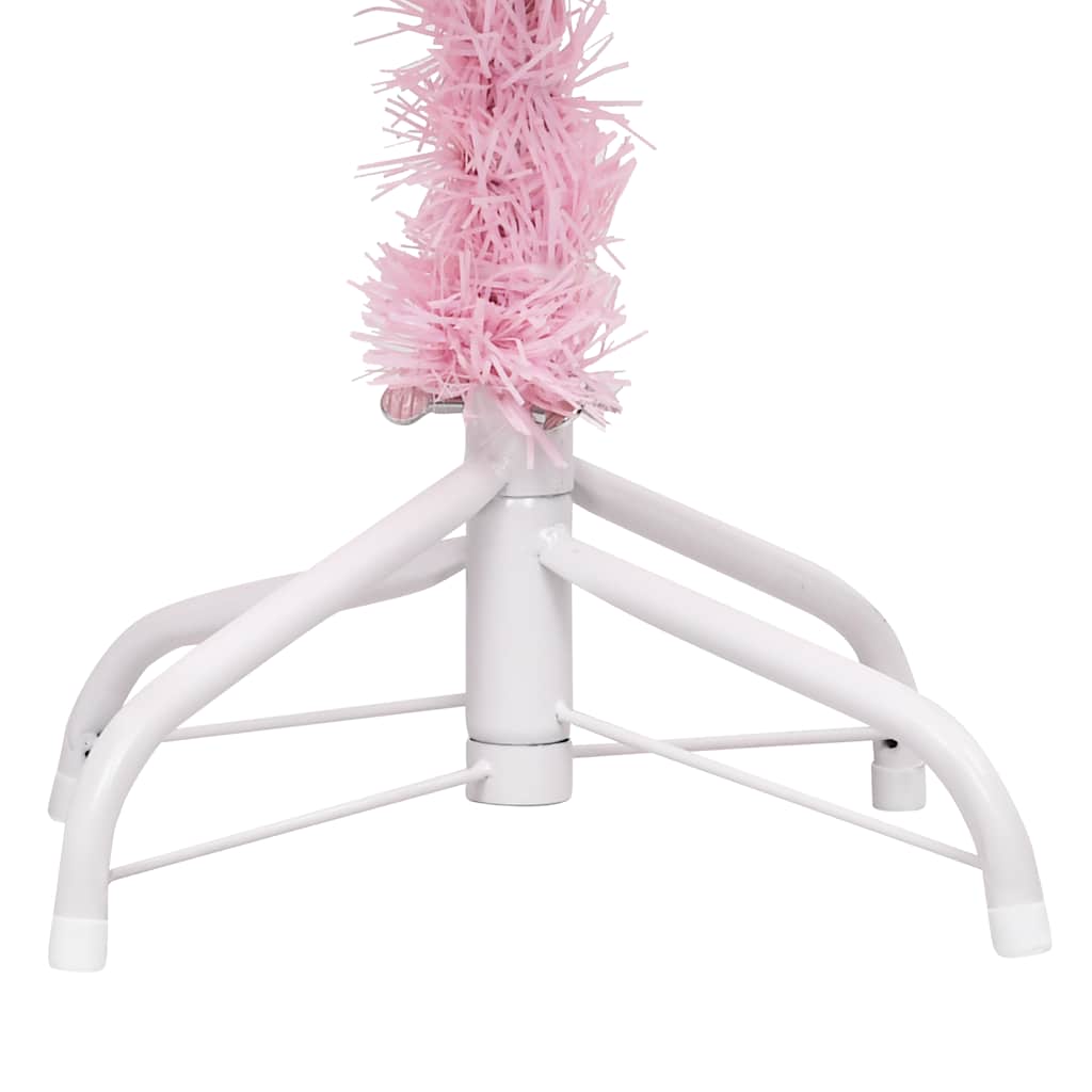 Albero di Natale Preilluminato con Palline Rosa 180 cm PVC 3077499