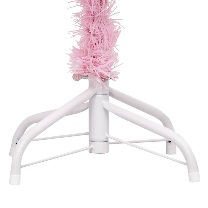 Albero di Natale Preilluminato con Palline Rosa 180 cm PVC 3077499