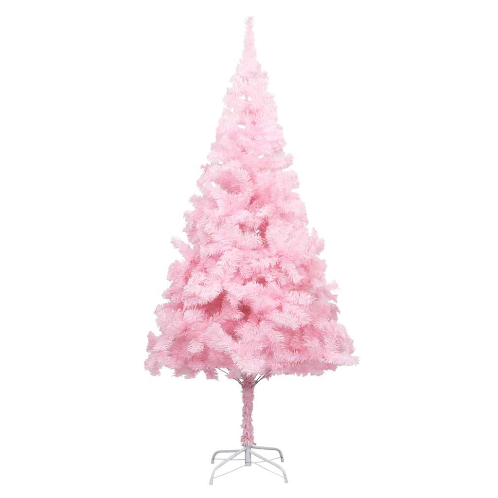 Set Albero Natale Artificiale con LED e Palline Rosa 210 cm PVC cod mxl 26793