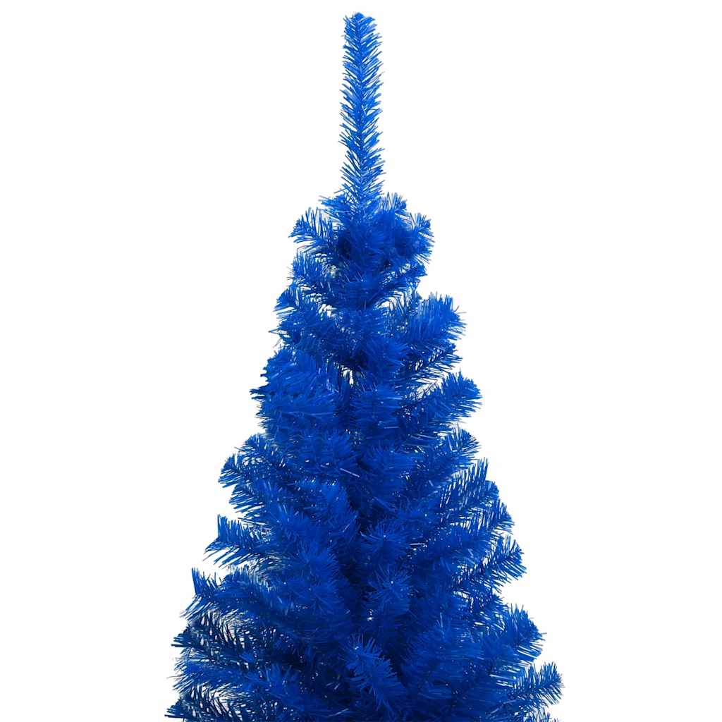 Albero di Natale Preilluminato con Palline Blu 120 cm PVCcod mxl 120769