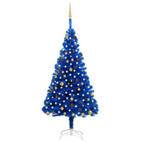 Set Albero Natale Artificiale con LED e Palline Blu 210 cm PVC cod mxl 34063