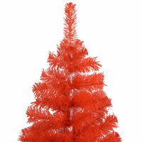 Albero di Natale Preilluminato con Palline Rosso 150 cm PVC 3077513