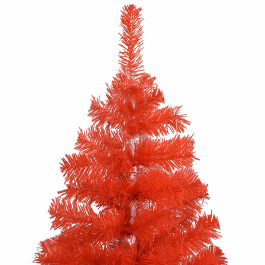 Albero di Natale Preilluminato con Palline Rosso 150 cm PVC 3077513
