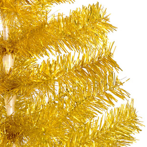 Set Albero Natale Artificiale con LED e Palline Oro 240 cm PET cod mxl 18076