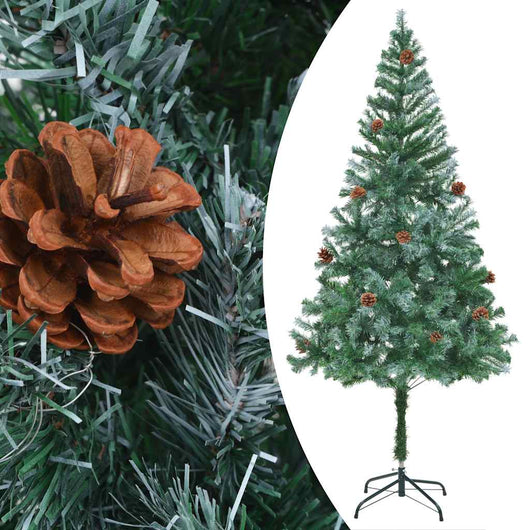 Albero di Natale Preilluminato con Palline e Pigne 180 cm 3077528