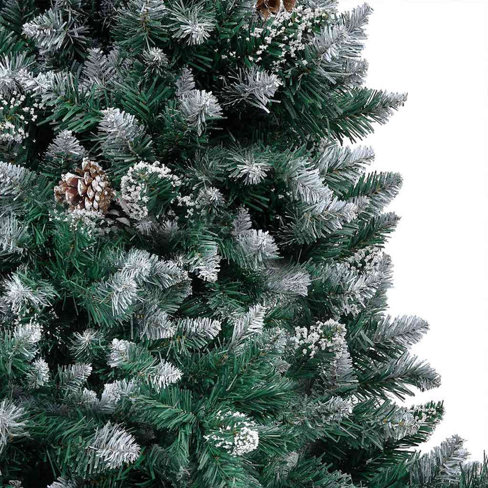 Albero di Natale Preilluminato con Palline e Pigne 180 cm 3077531