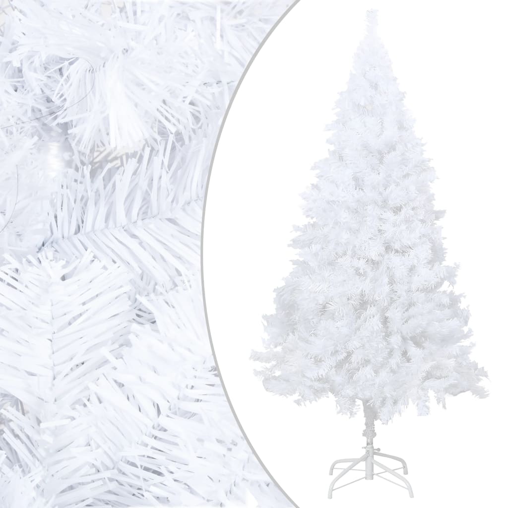 Albero di Natale Preilluminato con Palline Bianco 240 cm PVCcod mxl 72859