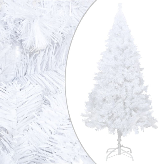 Albero di Natale Preilluminato con Palline Bianco 240 cm PVCcod mxl 72859