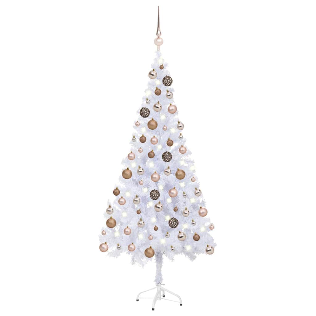 Albero di Natale Preilluminato con Palline 180 cm 620 Rami 3077580