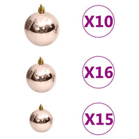 Albero di Natale Preilluminato con Palline 180 cm 620 Rami 3077580