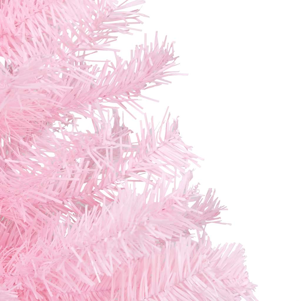 Set Albero Natale Artificiale con LED e Palline Rosa 180 cm PVC  cod mxl 17083