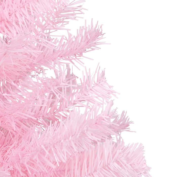 Set Albero Natale Artificiale con LED e Palline Rosa 180 cm PVC  cod mxl 17083