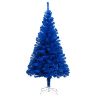 Albero di Natale Preilluminato con Palline Blu 210 cm PVCcod mxl 96850