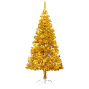 Albero di Natale Preilluminato con Palline Oro 120 cm PET 3077603