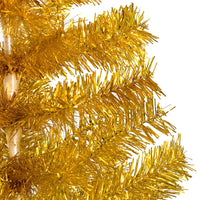 Albero di Natale Preilluminato con Palline Oro 120 cm PET 3077603