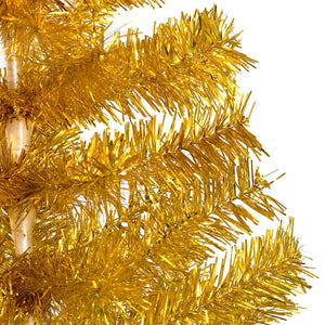 Albero di Natale Preilluminato con Palline Oro 120 cm PET 3077603