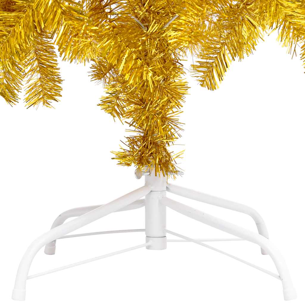 Albero di Natale Preilluminato con Palline Oro 150 cm PET 3077604
