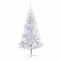 Albero di Natale Preilluminato con Palline Argento 150 cm PET 3077609