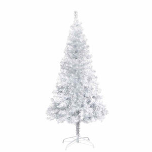 Albero di Natale Preilluminato con Palline Argento 150 cm PET 3077609
