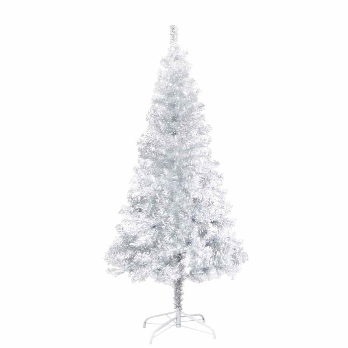 Albero di Natale Preilluminato con Palline Argento 150 cm PET 3077609