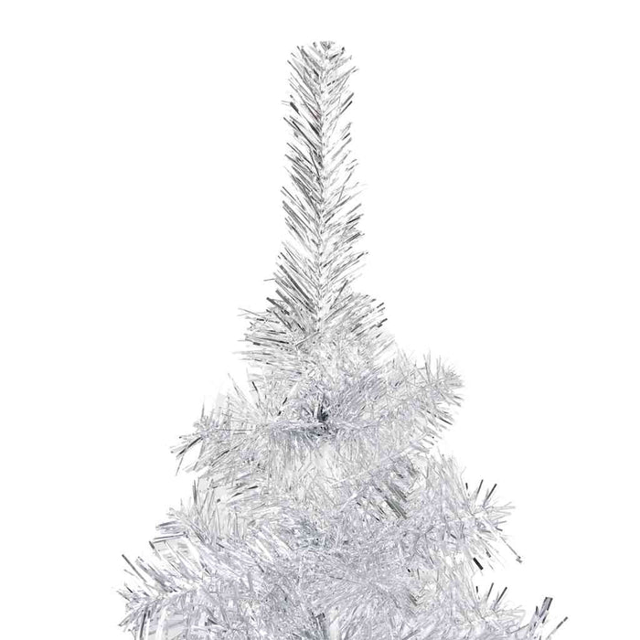 Albero di Natale Preilluminato con Palline Argento 150 cm PET 3077609
