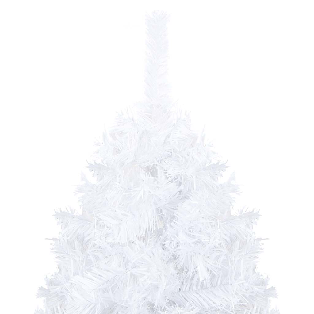 Albero di Natale Preilluminato con Palline Bianco 240 cm PVCcod mxl 120771