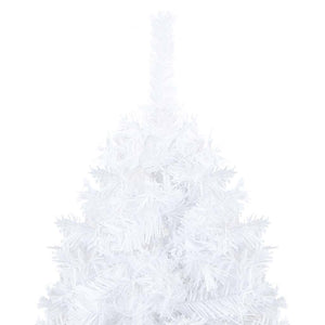 Albero di Natale Preilluminato con Palline Bianco 240 cm PVCcod mxl 120771
