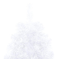 Albero di Natale a Metà Preilluminato con Palline Bianco 240 cm 3077658