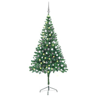 Set Albero Natale Artificiale con LED e Palline 180 cm 564 Rami  cod mxl 24273