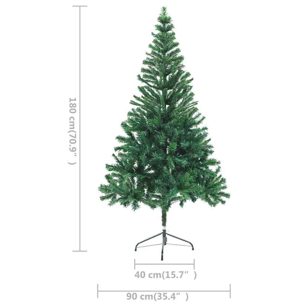 Set Albero Natale Artificiale con LED e Palline 180 cm 564 Rami  cod mxl 24273