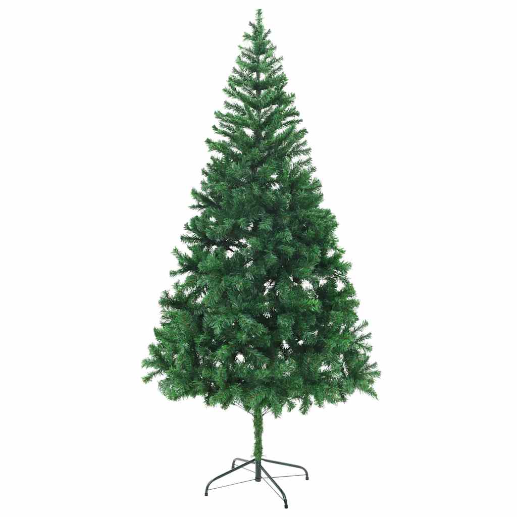 Albero di Natale Preilluminato Palline Bianco 210 cm 910 Rami 3077662