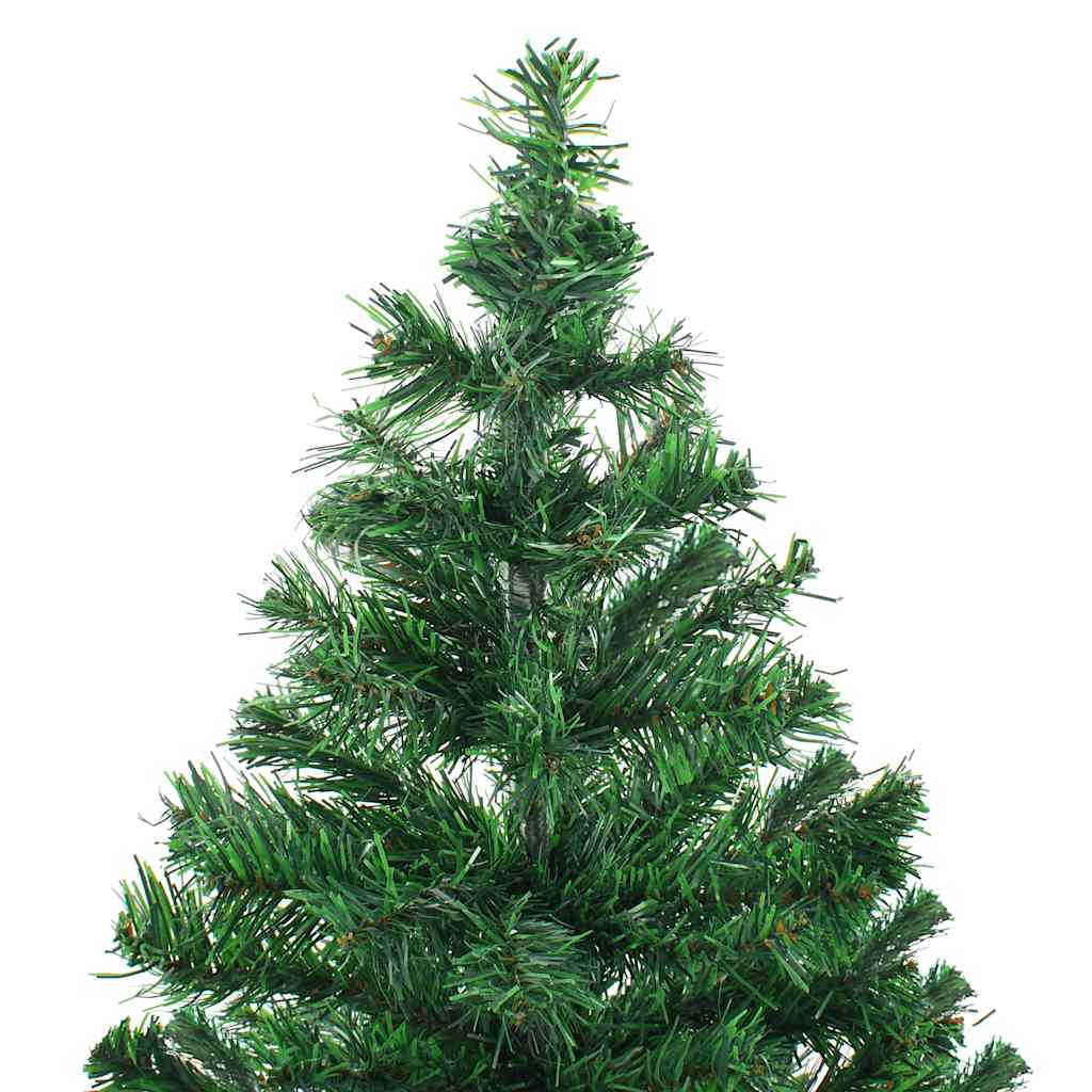 Albero di Natale Preilluminato Palline Bianco 210 cm 910 Rami 3077662
