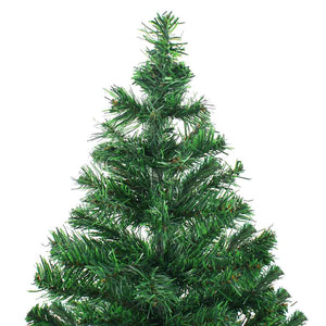 Albero di Natale Preilluminato Palline Bianco 210 cm 910 Rami 3077662
