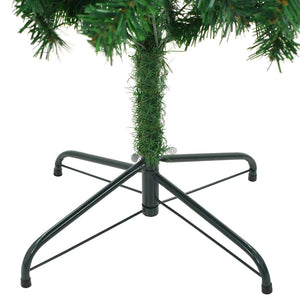Albero di Natale Preilluminato Palline Bianco 210 cm 910 Rami 3077662