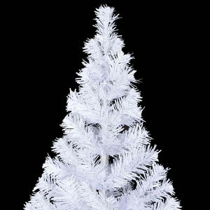 Albero di Natale Preilluminato Palline Bianco 210 cm 910 Rami 3077667