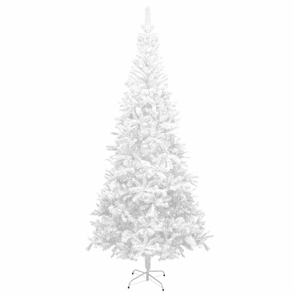 Albero di Natale Artificiale Preiluminato Palline 240 cm Bianco 3077668