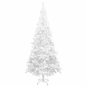 Albero di Natale Artificiale Preiluminato Palline 240 cm Bianco 3077668