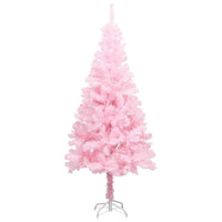 Albero di Natale Preilluminato con Palline Rosa 120 cm PVC 3077669
