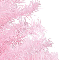 Albero di Natale Preilluminato con Palline Rosa 120 cm PVC 3077669