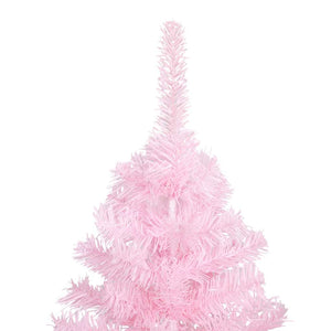 Set Albero Natale Artificiale con LED e Palline Rosa 180 cm PVC  cod mxl 15706