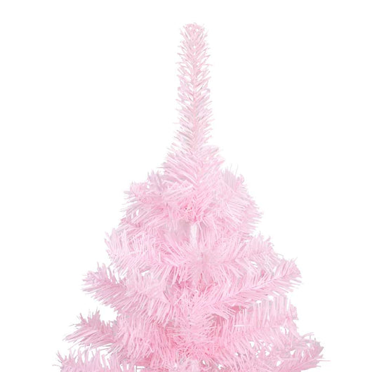 Albero di Natale Preilluminato con Palline Rosa 180 cm PVC 3077671