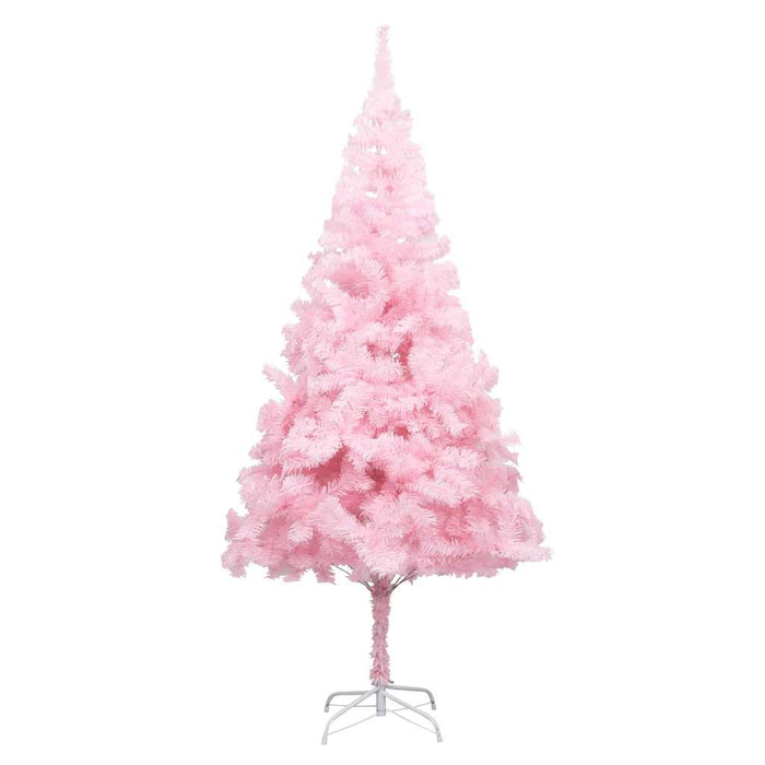 Set Albero Natale Artificiale con LED e Palline Rosa 210 cm PVC  cod mxl 38674