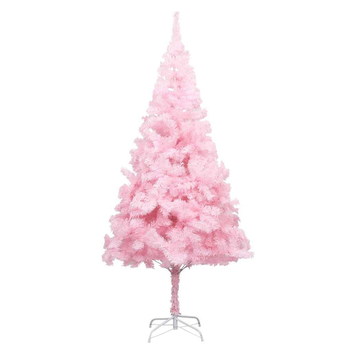 Albero di Natale Preilluminato con Palline Rosa 240 cm PVC 3077673