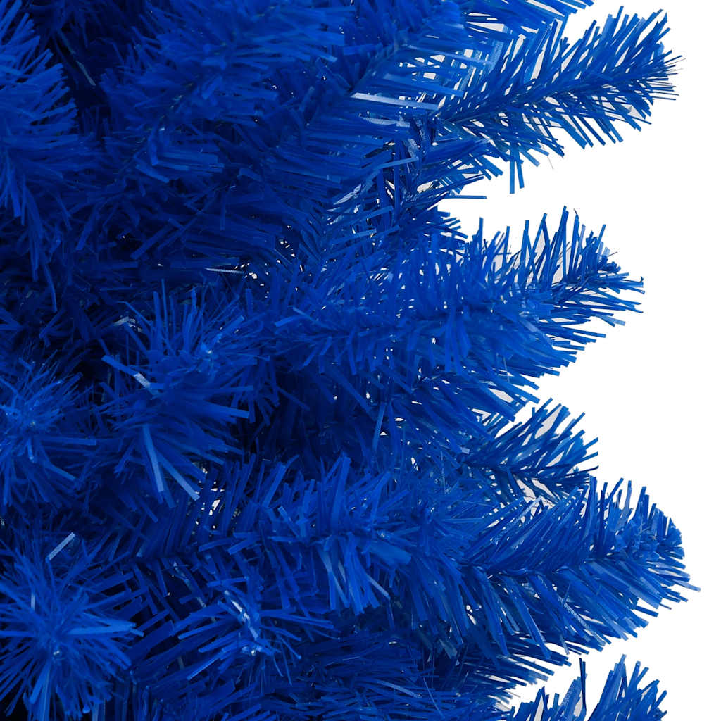 Albero di Natale Preilluminato con Palline Blu 120 cm PVC 3077679