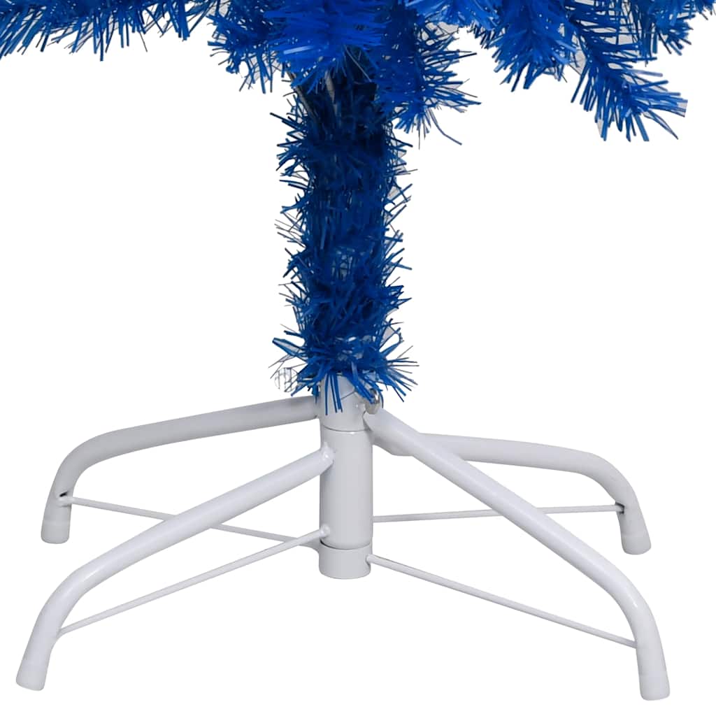 Albero di Natale Preilluminato con Palline Blu 150 cm PVC 3077680
