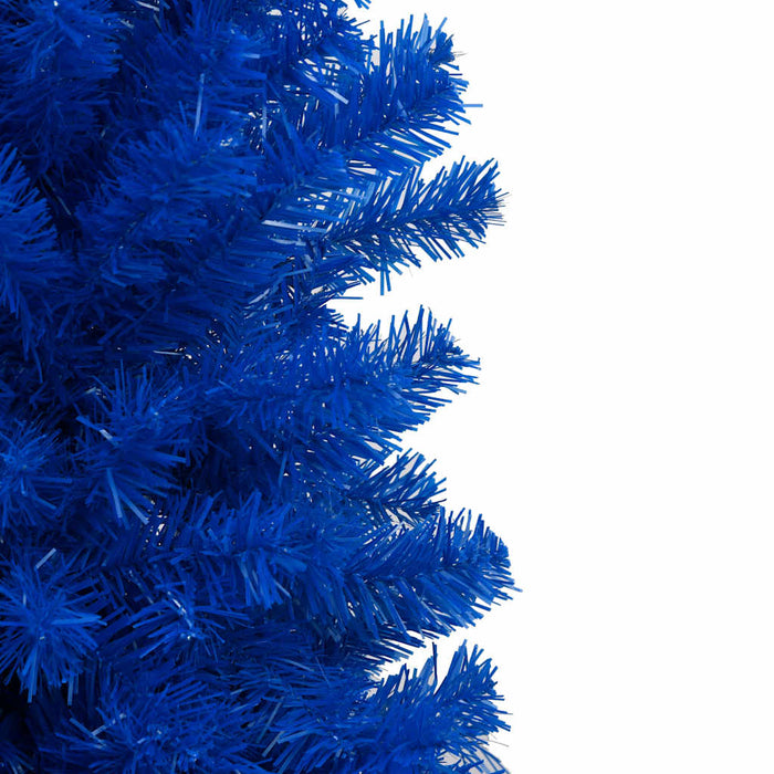 Albero di Natale Preilluminato con Palline Blu 210 cm PVC 3077682