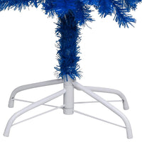 Albero di Natale Preilluminato con Palline Blu 210 cm PVC 3077682