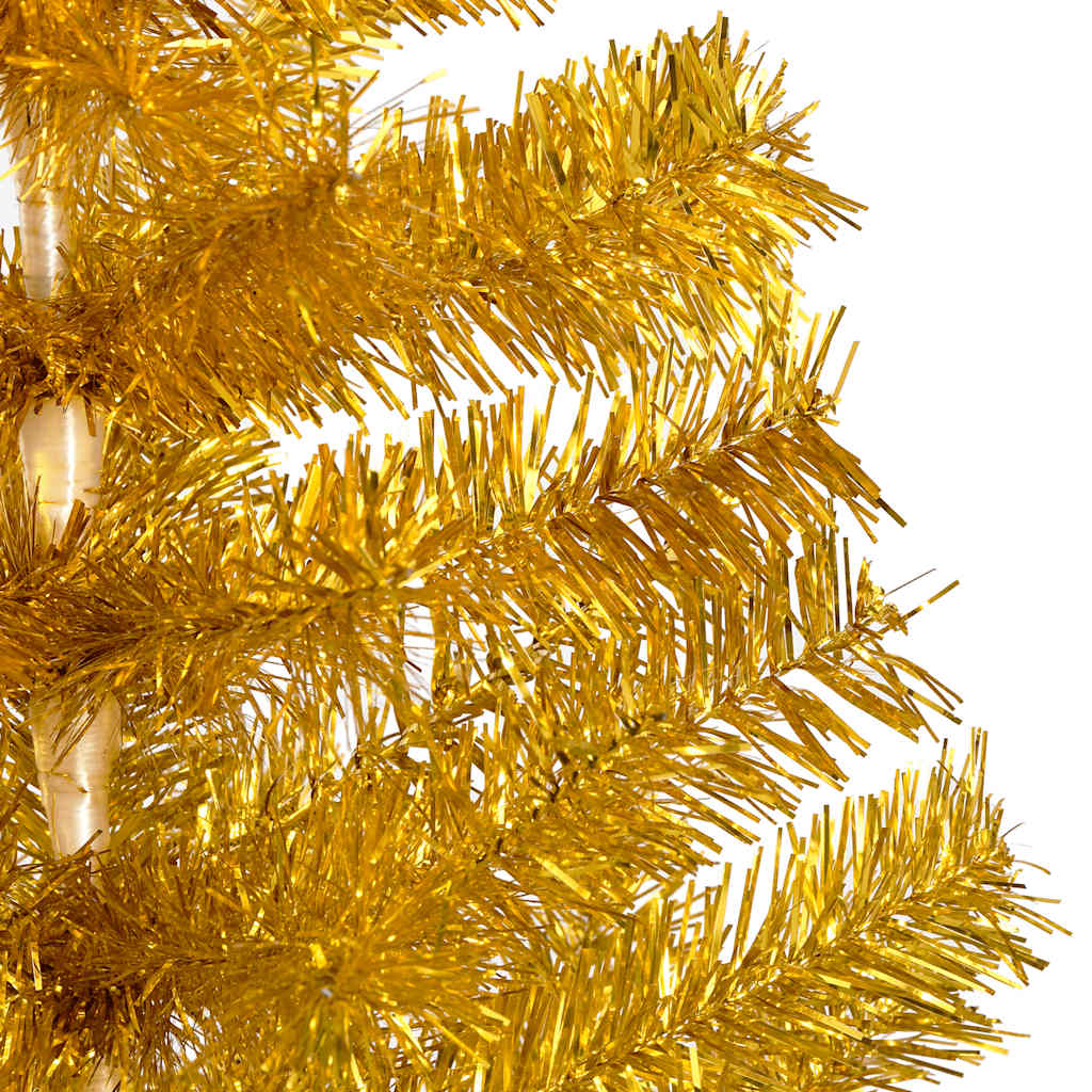 Albero di Natale Preilluminato con Palline Oro 120 cm PET 3077689